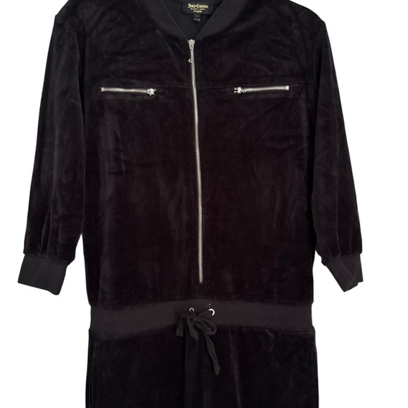 Juicy Couture Black Label Velour Y2K Zip Up Jumpsuit Women's Medium Casual - Picture 5 of 10